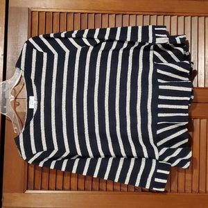 NWOT crown & ivy shimmery striped sweater